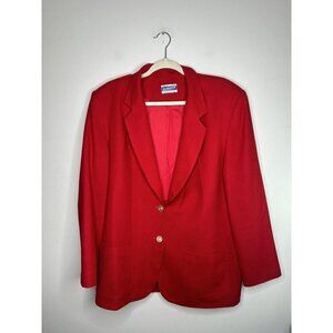 Vintage Pendleton Knockabouts Blazer Jacket Womens Red 100% Virgin Wool